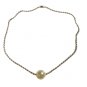 White Pearl Surgical Stainless Steel Ball Chain Anklet, Silver