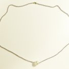 White Pearl Surgical Stainless Steel Ball Chain Necklace, Silver
