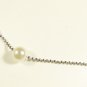 White Pearl Surgical Stainless Steel Ball Chain Necklace, Silver