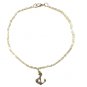 Anchor Pendant Chain Anklet for Men, Silver