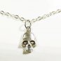 Skull Pendant Chain Anklet for Men, Silver