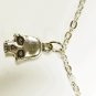 Skull Pendant Chain Anklet for Men, Silver