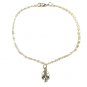 Skull Pendant Chain Anklet for Men, Silver