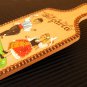 Decorative board Gift Holidays handmade wood with folklore motifs