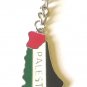 Palestine Map Metal Keychain Key Holder Ring