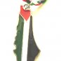 Palestine Metal Map colored Flag & colored Leather Necklace
