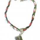 Unisex Palestinian Flag Braided Bracelet with Palestine map & handalah pendant
