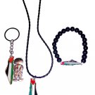 (3 Pieces) Palestine Collection: Necklace, Bracelet & Handala key chain (3 Pieces) Palestine Collection: Necklace, Bracelet & Handala key chain
