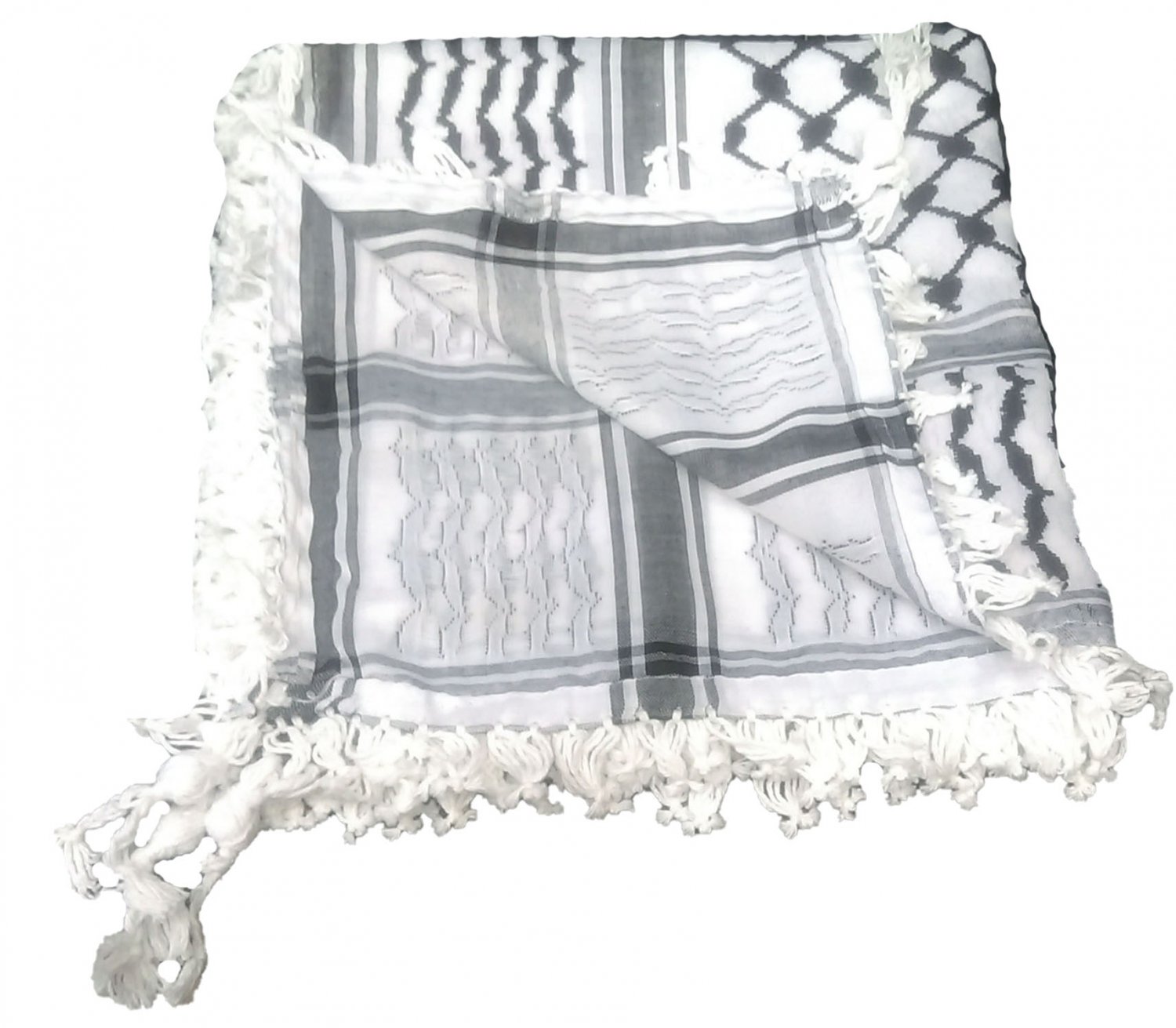 Unisex Palestine Black and White Kufiyyeh kofyiah hadab design