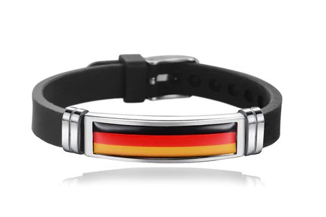 Unisex Germany National flag Bracelet Adjustable Silicone Wristband