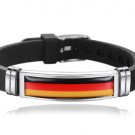 Unisex Germany National flag Bracelet Adjustable Silicone Wristband