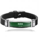 Unisex Saudi Arabia National flag Bracelet Adjustable Silicone Wristband