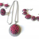 Palestine unique traditional collection (4 pcs) : necklace, bracelet, earring & ring