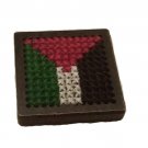 Unique piece of Palestine handmade embroider flag wood frame frig magnet