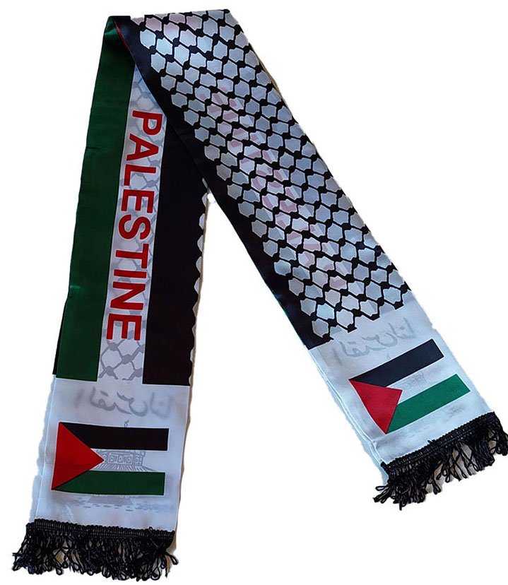 Unisex Palestine Satin Scarf Arabian Fashion