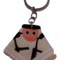 Lot (2) Pcs Palestinian character Man black & white red & white shemagh keychain keyring