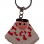 Lot (2) Pcs Palestinian character Man black & white red & white shemagh keychain keyring