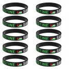 Lot (10)Pcs Unisex Free PALESTINE Save Gaza Fashion Wristband Silicone Bracelets