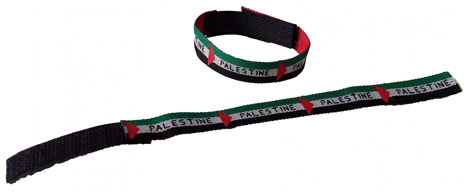 Lot (2 Pcs) Palestine Flag unisex Adjustable Sport Bracelet Fashion Wristband