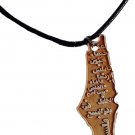 Unique piece of Palestine Map with Palestinian cities & 50 cm leather necklace