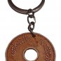 Handmade bone Palestinian coin design Keychain Key Holder Ring