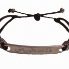 Unisex handmade Palestinian فلسطيني word engraved in Arabic leather Bracelet Wristband
