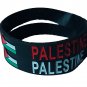 2 Pieces - Silicone Palestine Flag Logo ID Black Bracelet Sports Wristband