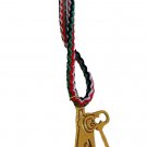 Palestine Gold Map Return key & 60cm colored light fancy fabric Necklace