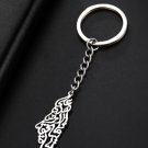 Palestine Silver Map stainless steel Keychain Key Holder Ring Palestine Silver Map stainless steel Keychain Key Holder Ring