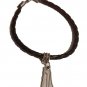 Unique Palestine Map Silver pendant handmade fancy black leather bracelet
