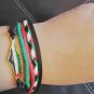 Palestine Flag unisex Leather Adjustable Bracelet Fashion Map Wristband