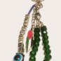 Palestine Map Keychain Key Holder Key Ring with colored beads