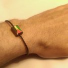 Unisex handmade Palestine Wooden colored Flag Bracelet Fashion Wristband