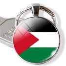 Palestine fashion Flag Keychain Glass Keyring