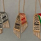 Palestine fashion Shemag gold design flag pendant & metal Necklace