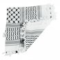 Unisex High Quality Polyester Unisex Palestine Black and White Kufiyyeh hadab