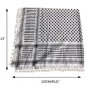 Unisex High Quality Polyester Unisex Palestine Black and White Kufiyyeh hadab
