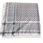 Unisex High Quality Polyester Unisex Palestine Black and White Kufiyyeh hadab