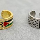 Palestine fashion Ring gold silver stainless steel metal