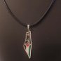 Palestine Silver Metal Flag Map Pendnat with 50cm black Leather Necklace