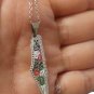 Palestine colored fancy Map pendant Silver Metal leather necklace