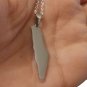 Palestine colored fancy Map pendant Silver Metal leather necklace
