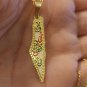 Palestine colored fancy Map pendant Gold color Metal leather necklace