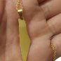 Palestine colored fancy Map pendant Gold color Metal leather necklace