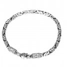 Braided metal silver color cuff Bracelet, 18 CM, 20 CM, 22 CM