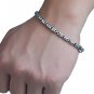 Braided metal silver color cuff Bracelet, 18 CM, 20 CM, 22 CM