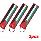 (3 PCS) of Palestine flag pattern Tag Keychain Pendant