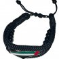 Palestine Unisex unique silver map design braided rope bracelet wristband