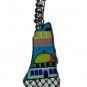 Palestine multicolor  Map design Metal keychain