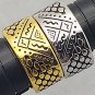 Desert Luxe Duo: Gold & Silver stainless steel Adjustable kofyia Rings